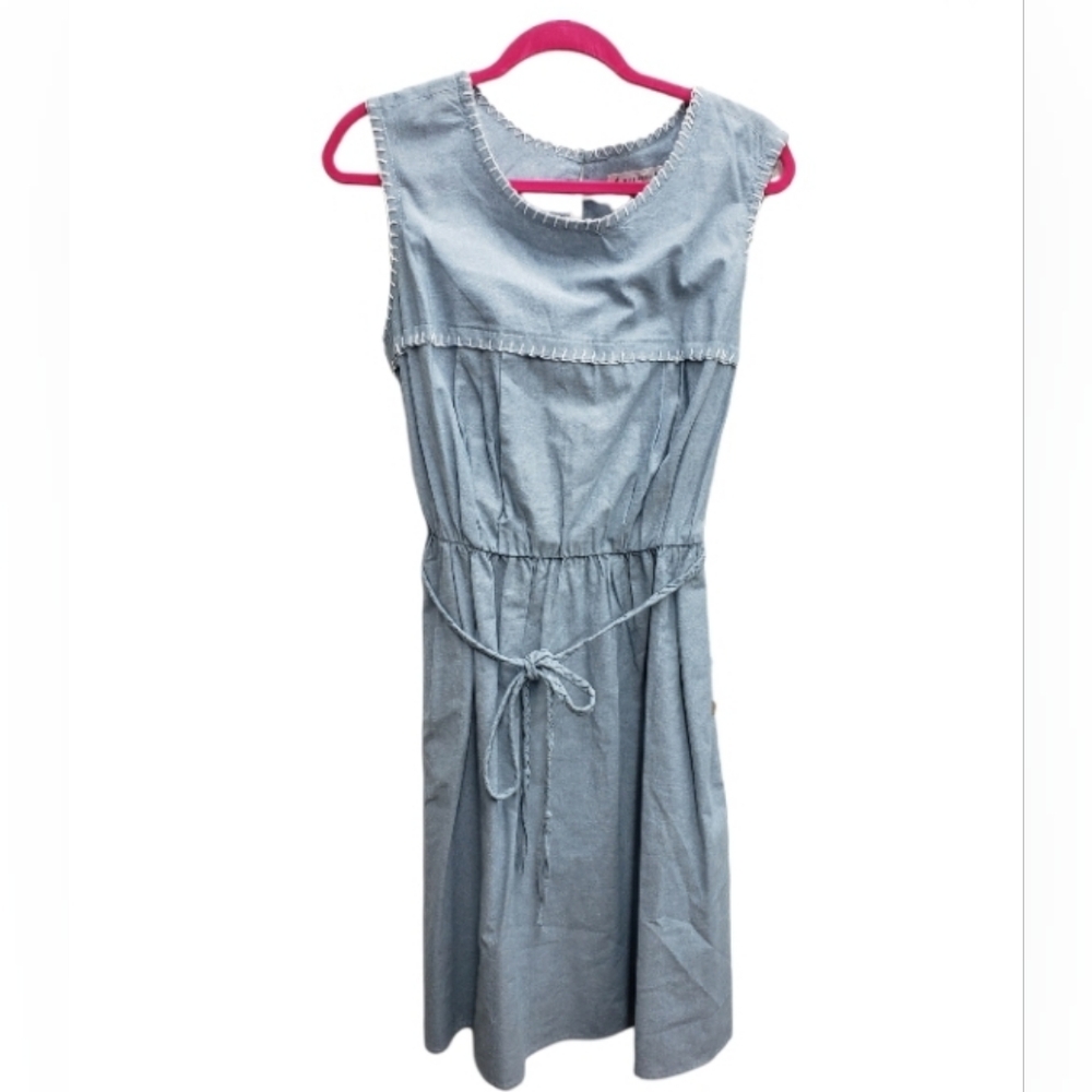 Nanette Lepore size 10 100% cotton blue dress - gently used